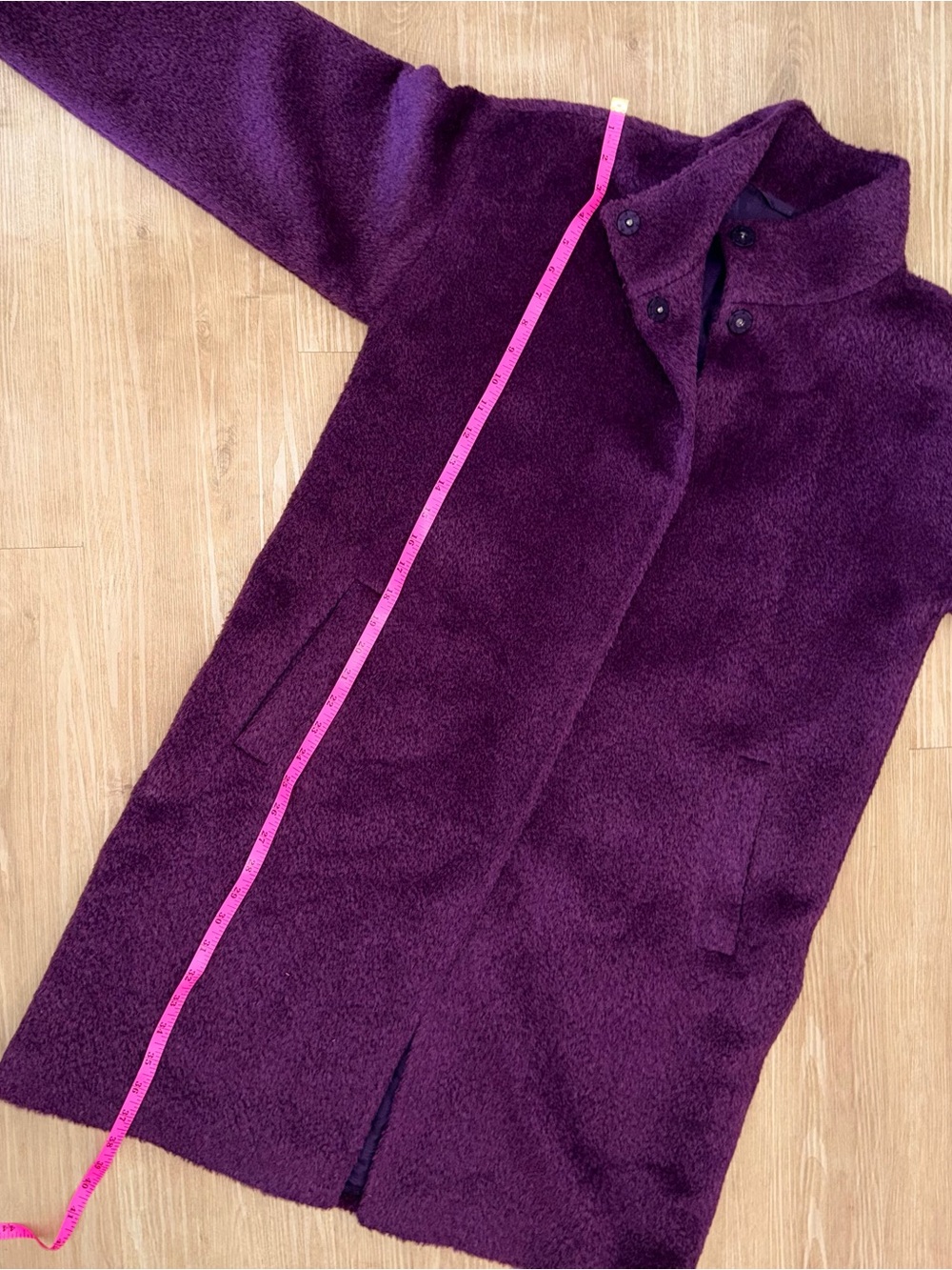 Eileen Fisher Sheared Suri Alpaca Stand Collar Coat, MSRP $698! - Picture 11 of 14